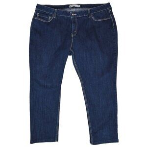 Levi’s Mid Rise Skinny Jeans Size 22W Dark Wash Cropped Denim  *Hemmed Short*